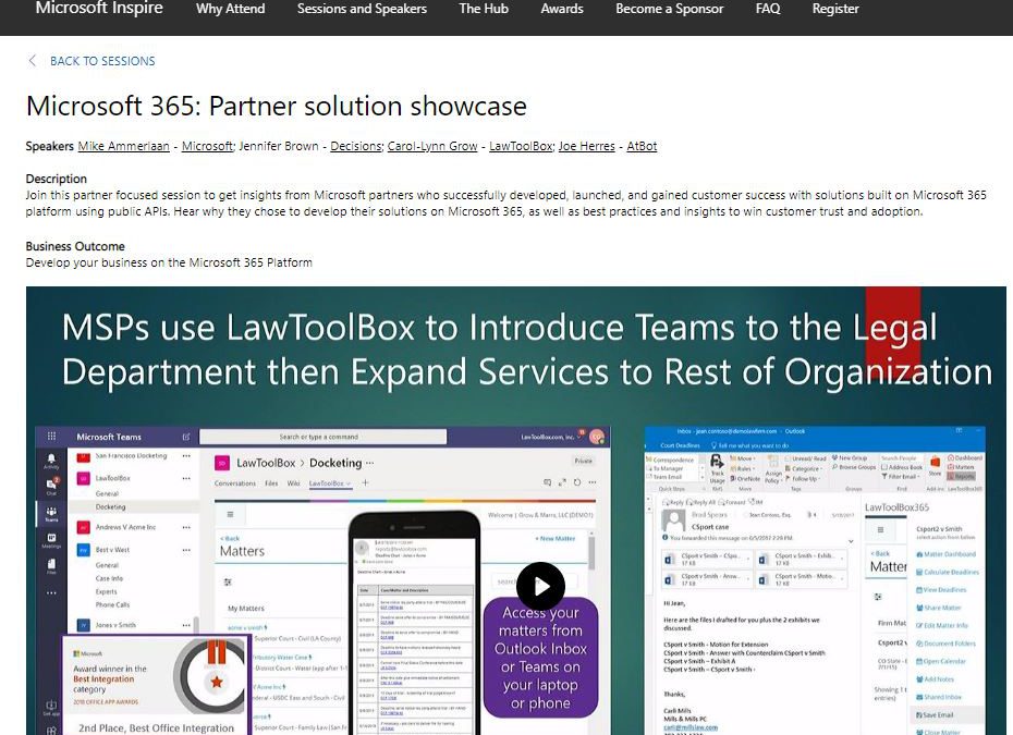 LawToolBox Outlook Add-in & Teams App are Among the First Available SaaS Offers for Purchase in the Microsoft Commercial Marketplace